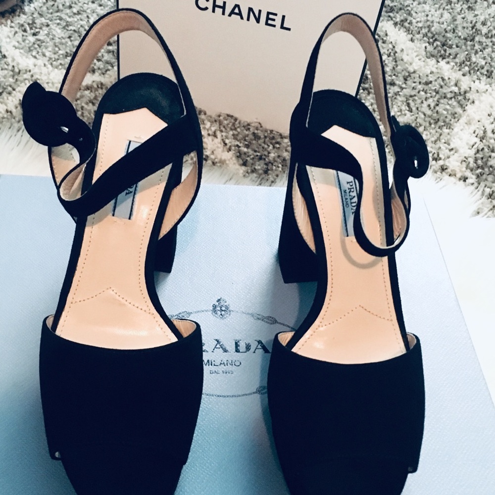 Open toe platform Prada heels - Picture 2 of 8